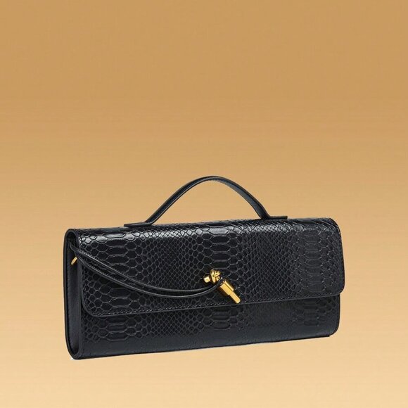 Black Preppy Women's Envelope Handbag - Picture 5 of 8